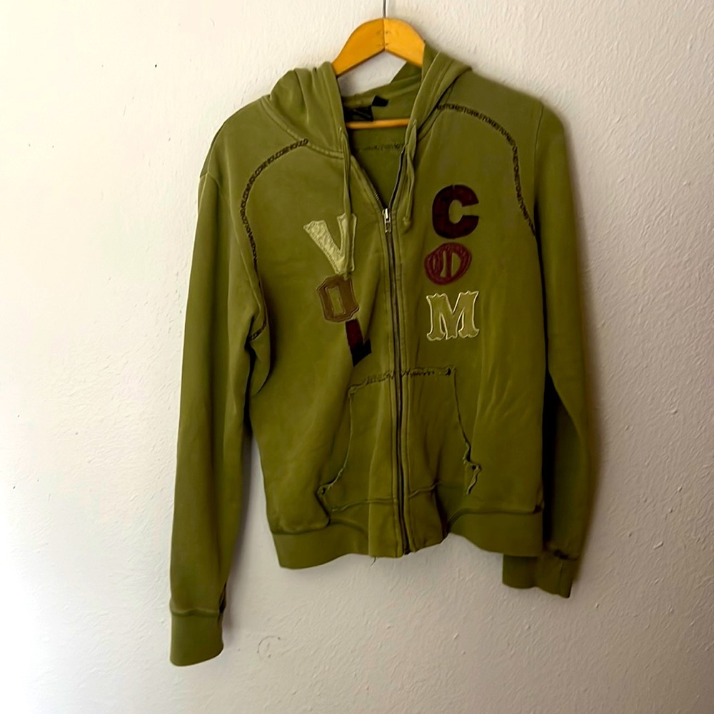 Volcom Stone zip hoodie green Sz XL